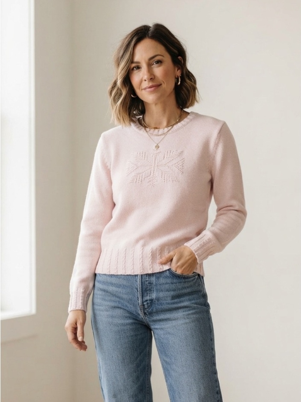 Vintage Van Heusen Light Pink Crewneck Sweater S